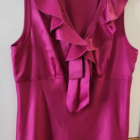 Ann Taylor Size 12. Polyester. Fuchsia. Beautiful Design and color. Gently used. - Picture 3 of 12